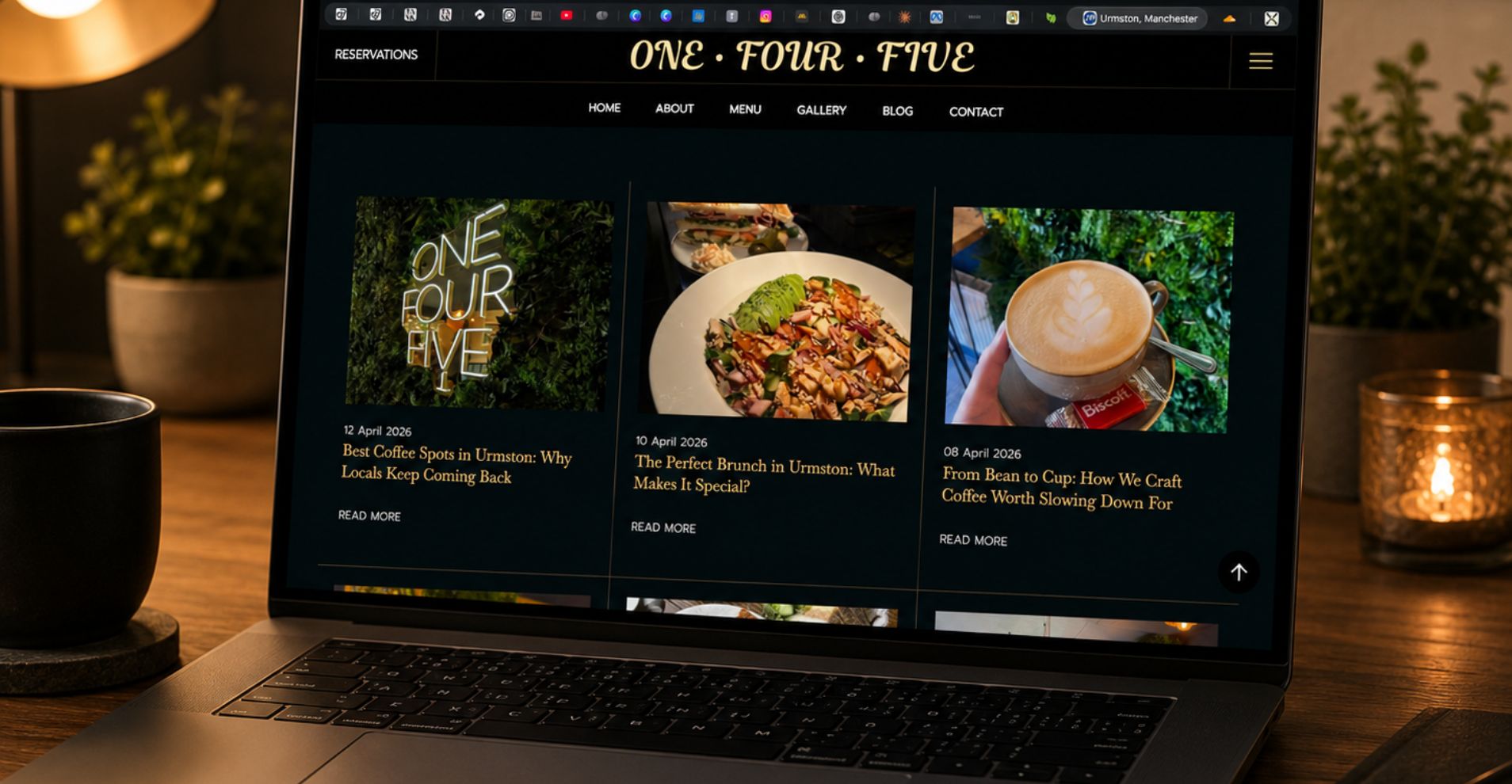 Cafe website design portfolio project for 145 by Xorify